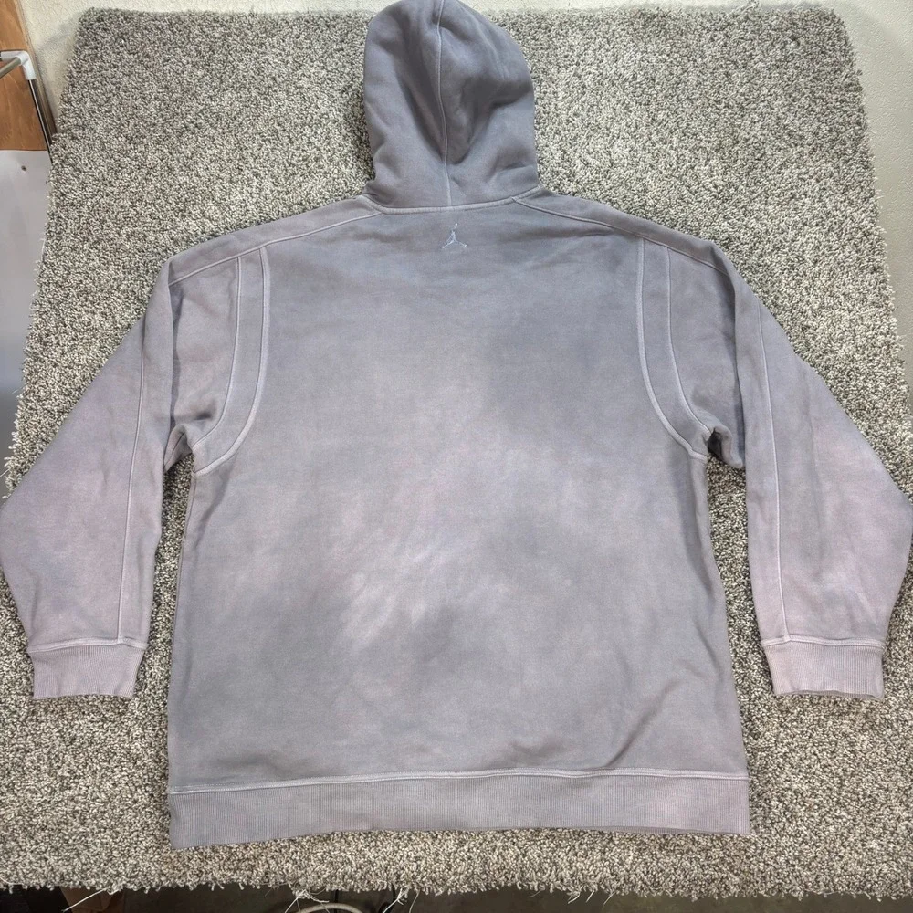 Air Jordan Men's XXL Hooded Sweatshirt Pullover HoodieGray Faded Satin Lined